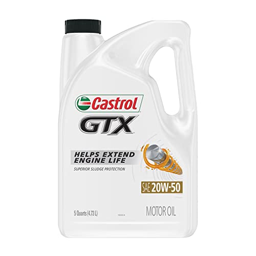 Castrol GTX 20W-50 Motor Oil, 5 Quart, Pack of 2 - size: 5 Quarts (Pack of 2)