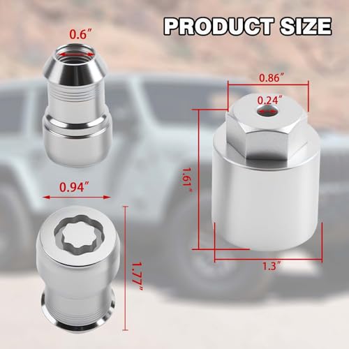 Wheel Lock Lug Nuts 82215711 Fit for Jeep 2018-2024 Wrangler Gladiator