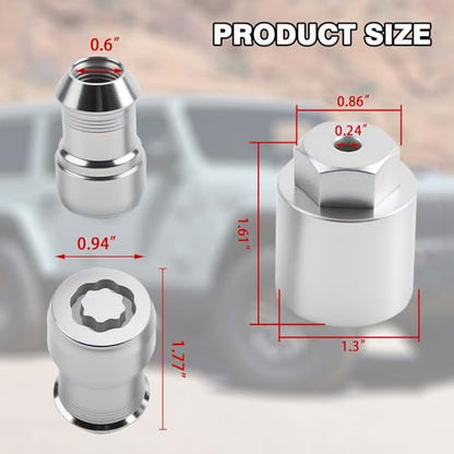 Wheel Lock Lug Nuts 82215711 Fit for Jeep 2018-2024 Wrangler Gladiator