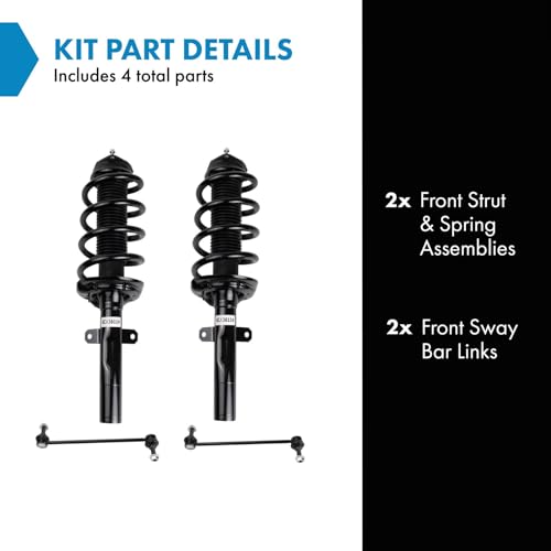 TRQ Front Strut Spring & Sway Bar Links Set - style: SCA28763