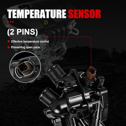 Engine Coolant Thermostat Housing Assembly w/Sensors Compatible with Mini Cooper 2007-2013,Cooper Countryman 2011-2013,DOHC 1.6L,Replace#11537534521 11538699290 902-812 V20990174 - size: 11537534521