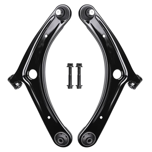 AUQDD 2PC K620065 + K620066 Front Lower Control Arm and Ball Joint Assembly Compatible With Dodge Caliber Jeep Patriot Compass 521-108 521-109 Professional Suspension (Left and Right) - size: K620065 K620066 (For 07-17 Compass)