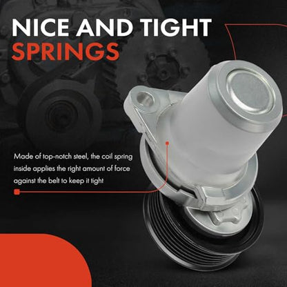 A-Premium Belt Tensioner Assembly with Pulley Compatible with Mazda