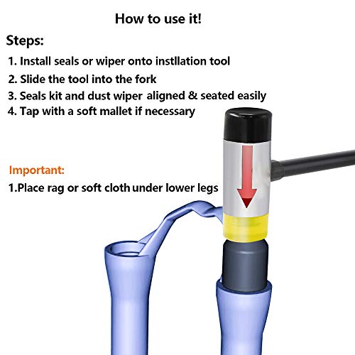 Dust Seal Installation Tool Fork Dust Seal Driver Dust Wiper Installation Tool Guide Compatible for Fox Rockshox Suspension Fork Lower Leg in 30mm 32mm 34mm 35mm 36mm 40mm - style: Size 32