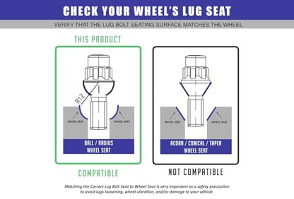Wheel Accessories Parts 4 Locks + Key M14 x 1.5 14 x 1.5 Thread Ball Seat Lug Bolt Lock Chrome Finish 28mm Shank Length Dual Hex Key 17mm & 19mm fits Mecedes-Benz C EQB EQE GLA GLB SL-Class - color: Chrome M14x1.5, size: Mercedes Ball Seat