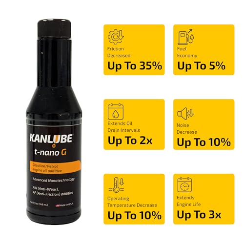 Engine Oil Additive for Car - WS₂+ MoS₂ Anti-friction Engine Treatment - Oil Treatment for High Mileage Gasoline Car Engine - Anti-wear Protectant & Friction Modifier Additive for Vehicle -5oz