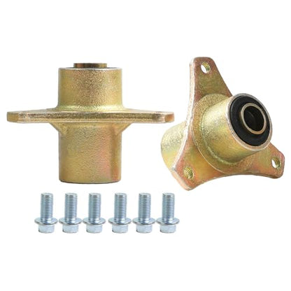 Steel Alloy Wheel Hub Steering Knuckle Set, 17mm 3 Stud Front Wheel Hub Bearing Flange Steering Knuckle Spindle for 6in Tires 110cc 125cc Go kart Buggy Karting ATV UTV Quad Bike - size: hub+steering knuckle