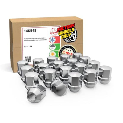 Wheel Accessories Parts 20 Pcs M14x1.5 14x1.5 Thread OEM Style Lug Nuts 1.40" Long Chrome 7/8" 22mm Hex Fits Dodge Charger Challenger ｜ Chrysler 300 ｜ 6509873AA ｜ 611-375 ｜ 6509-873AA - color: Chrome, style: Dodge Challenger Charger