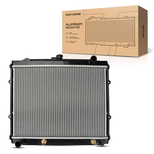 Torchbeam Car Aluminum Core Radiators Compatible with 1992-1995 4Runner 2.4L 1984-1995 Pickup (15-3/4 in. Between Tanks) Transmission Oil Cooler Included - size: CU945