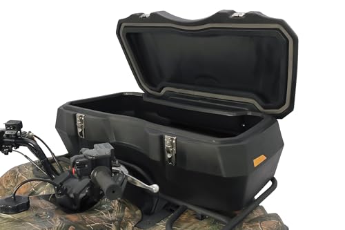 Black Boar ATV Front Storage Box - Features Durable Polyethylene Design w/Stainless Steel Lockable Latches - includes Mounting Hardware - Easily Attaches to Front Tubular Racks (66011) - style: Front Storage Box