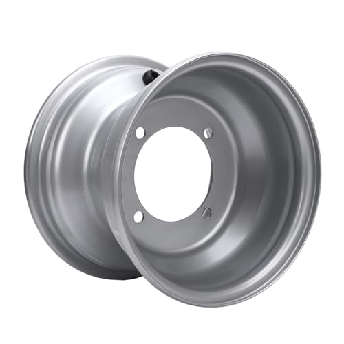 18X9.50 8 ATV Wheel Rim Aluminum Alloy High Strength 8 Inch Wheel Rim Hub Go Karts Carts Silver (Four Hole (Hole Spacing: 110mm / 4.33in) - size: Four Hole (Hole Spacing: 110mm / 4.33in