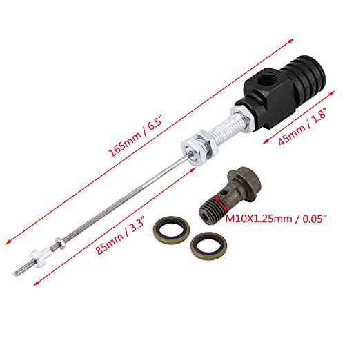 Acouto Clutch Slave Cylinder Motorcycle M10x1.25mm Hydraulic Clutch Master Slave Cylinder Brake Pump for Motorbike ATV Dirt Bike(Black)