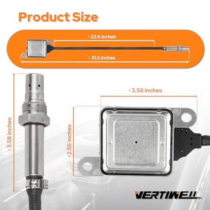 NOx Sensor Inlet Upstream Nitrogen Oxide Sensor Compatible with Ram 2500 3500 4500 5500 4000 6.7L L6 Diesel 2011 2012 Replaces 904-6036 NOX014 68067521AA 68067521AB 5WK96684A