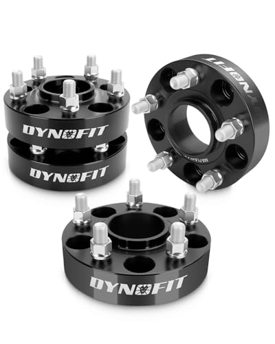 dynofit 1.5" Wheel Spacers for Je/ep JL JT WK WL, 5x5(5x127) HubCentric 71.5mm Thread M14x1.5 for 2018-2026 Wrangle, 2011-2026 Grand Cherokee, 2019-2026 Gladiator, 4 Pcs Forged Aluminum Spacers - size: 1.5 inch - M14x1.5 Studs