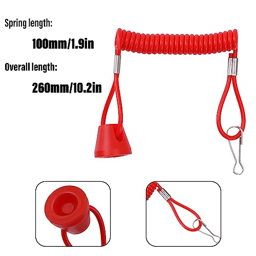 PLAXNS 7/8" 22mm Handlebar 2 Wire Tether Kill Switch Replacement for 110cc 125cc Taotao Dirt Pit Bike ATV 4 Wheeler Quad Trail Bike Go Kart