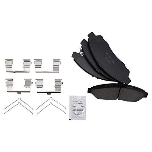 TRQ Front and Rear Ceramic Brake Pad Set - color: Ceramic, size: BKA11917