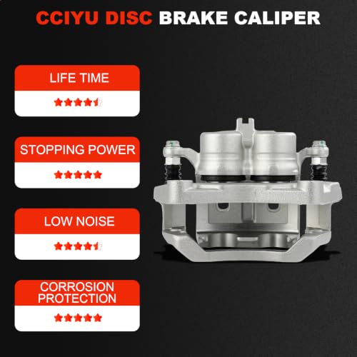 cciyu Front Left Disc Brake Caliper Assembly With Bracket 19B2870B - size: Front Left[19B2870B]