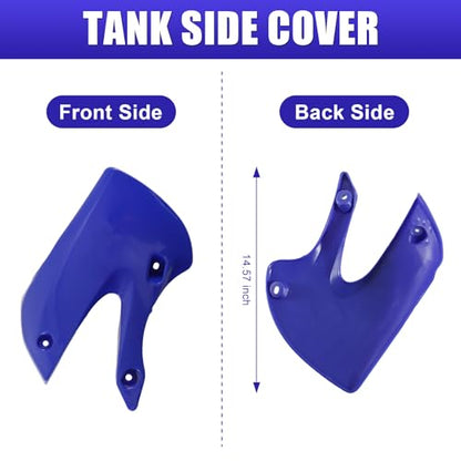 ABS Plastics Kit for Kawasaki KLX110 2002-2013, KX65 2000-2013 - color: Blue & White