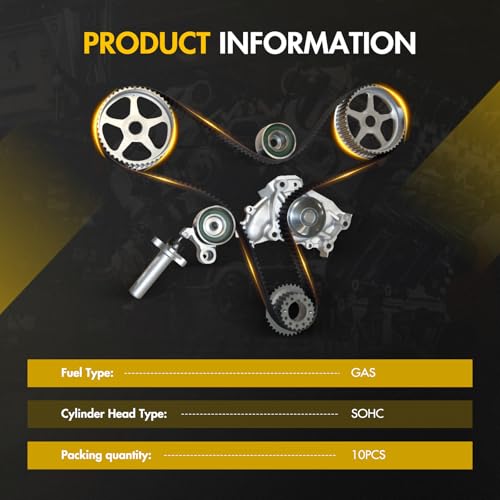OCPTY Timing Belt Kit with Water Pump tensioner Replacement 14510-PT0-004