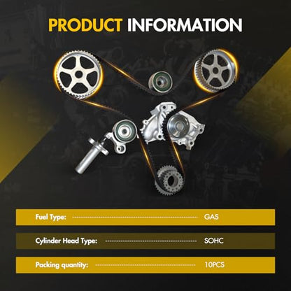 OCPTY Timing Belt Kit with Water Pump tensioner Replacement 14510-PT0-004
