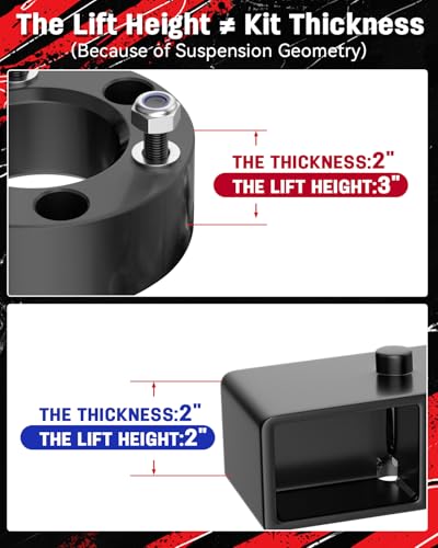 Richeer 3" Front and 2" Rear Leveling Kits for 2005-2023 Frontier 2WD 4WD - size: Lift Kit for 2005-2023 Frontier