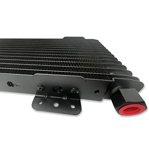 Low Pressure Drop Transmission Oil Cooler LPD47391 40K Trans Cooler Compatible with Heavy Duty 40,000 GVW Max including Mounting Hardware, Towing Applications and Advanced Cooling Protection 47391 - color: BLACK