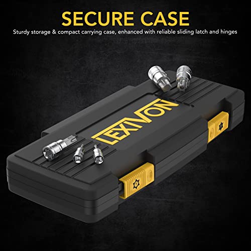 LEXIVON Master TORX Bit Socket Set, Premium S2 Alloy Steel | Complete 34-Piece, Solid Star & Tamper Proof T6 ~ T70 | Enhanced Storage Case (LX-149) - style: Master Torx Set