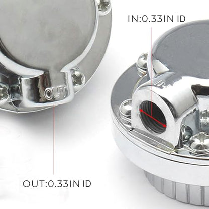 1-5 PSI Universal Fuel Pressure Regulator Adjustable Manual for Carburetor Carb Zinc Alloy with 5/16 3/8 Fittings