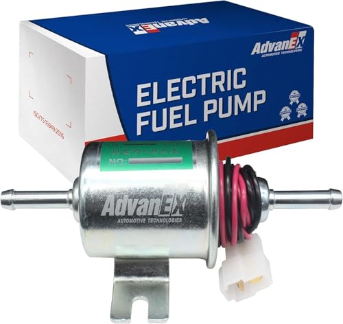 Electric Fuel Pump 12V Universal Low Pressure 5-9 PSI Gas Diesel Inline Metal Solid Petrol Compatible with Carburetor HEP-02A - size: HEP-02A(5-9 PSI)