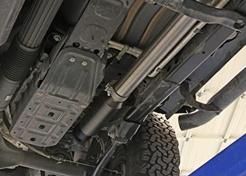 Flowmaster 818108 Outlaw Extreme High Clearance Cat-Back Exhaust Kit 3 Inch 409 Stainless Steel Black Single Dump Style Turndown Compatible with 2018-2024 Jeep Wrangler JL 3.6L V6