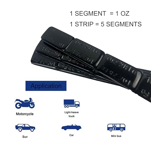1 oz(28g), 15 pcs, Black, Wheel Adhesive Stick-on Weight (WW-100RB15) - color: Black, size: 1oz - 15 pcs