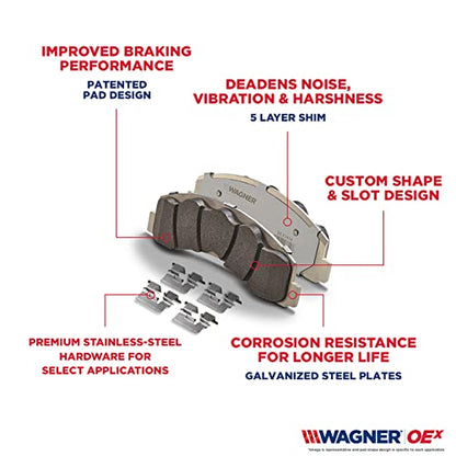 Wagner Brake OEX OEX976 Disc Brake Pad Set Premium Ceramic