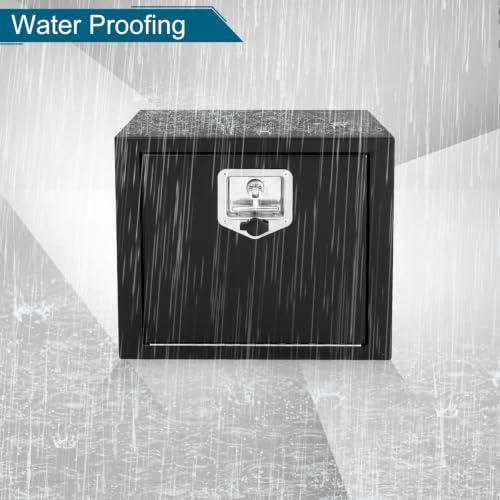 18"X14"X16" Black Underbody Steel Truck Tool Box Storage - size: 18"x14"x16"