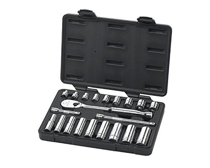 GEARWRENCH 21 Pc. 3/8" Drive 6 & 12 Pt. Standard & Deep Mechanics Tool Set, SAE - 80557 - style: 21 piece - 6 & 12 point