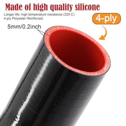 45 Degree ID 2 to 3 inch Elbow Silicone Reducer Coupler Hose(51mm to 76mm) 4-Ply with 2Pcs T-Bolt Clamps for Turbo Intercooler Intake Pipe - size: 45° 2-3"