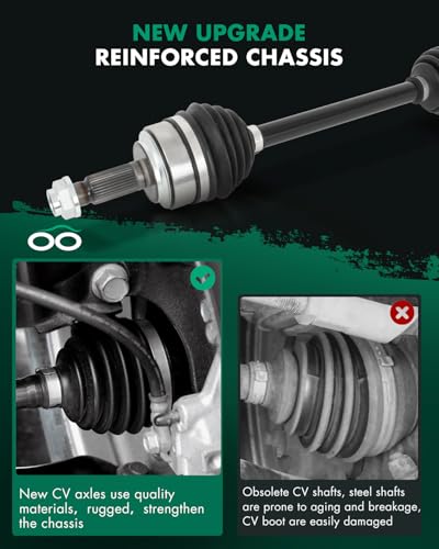 SCITOO Pair (2) Front CV Axle Assembly For Honda for Accord 2008-2014