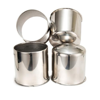 4Pcs 4.25" Stainless Trailer Wheel Center Caps, Chrome - color: Chrome, size: 4.25'' Hub 4.22" & 4.33" H