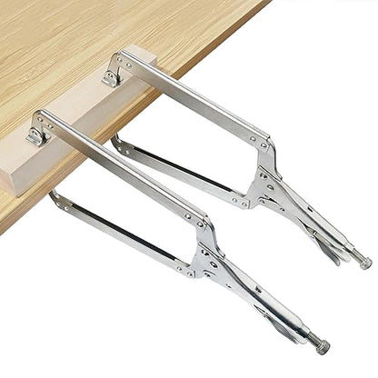 4 Pack 18 Inch C Clamp Locking Pliers,Locking C Clamp, Adjustable Nickel Plated C Pliers For Wood Working, Welding, Electrician Maintenance and more, by GENHAKON - size: 4 Pack 18 Inch