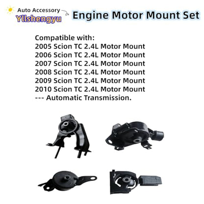 Engine Motor Transmission Mount Kit for 2005-2010 Scion tC 2.4L - size: 2005-2010 Scion TC 2.4L