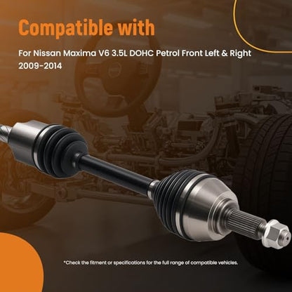 maXpeedingrods Front CV Axle Shaft Assembly for Nissan Maxima 2009-2014 V6 3.5L DOHC Petrol, Left Driver Side Replace# 66-6295 666295 - size: for 66-6295-L