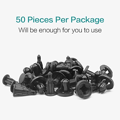 Lantee Bumper Clips for Honda & Acura - 10mm 50 Pieces Push-Type Nylon Fender Flare Fastener Rivet Car Clips for 91503-SZ3-003