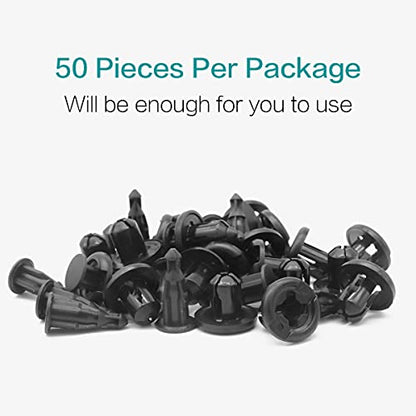 Lantee Bumper Clips for Honda & Acura - 10mm 50 Pieces Push-Type Nylon Fender Flare Fastener Rivet Car Clips for 91503-SZ3-003