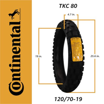 Continental TKC 80 Twinduro Front & Rear Tire Set 120/70-19 & 150/70-18 - size: 120/70-19, 150/70B18