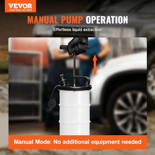 VEVOR 6.5L Manual Oil Extractor Pump, Fluid Extractor Pump for Automotive - style: 6.5L Manual