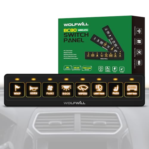 Wireless 8 Gang Switch Panel Toggle Momentary Strobe Control Panel - color: 8 Gang Wireless Switch Panel