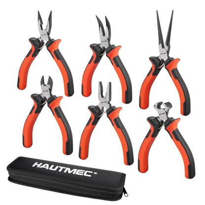 HAUTMEC 6-Piece Mini Pliers Set, High Leverage Small Jewelry Pliers Set - color: 6pcs Mini Plier Set