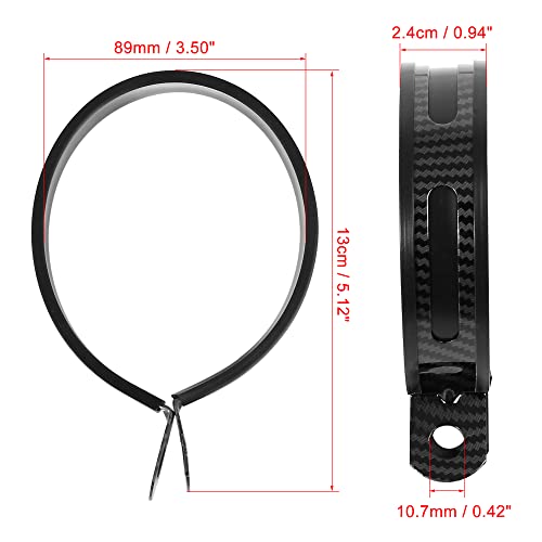 F FIERCE CYCLE 89mm 3.5" 3 1/2 Inch Motorcycle Exhaust Band Joint Clamp Muffler Pipe Stainless Steel Black - color: Black