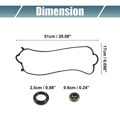 X AUTOHAUX Valve Cover Gasket Set for Honda Accord 2.3L L4 1998-2002 for Honda Odyssey 2.2L L4 1998-1998 for Acura CL 2.3L L4 1998-1999