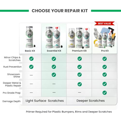 ERA Paints - WA213M/GIW - Graystone Metallic for GMC Exact OEM Color Match Automotive Touch Up Paint for Cars - Spray Paint with Premium Spray Nozzle - Essential Kit - Made in USA - style: Spray - Essential Kit