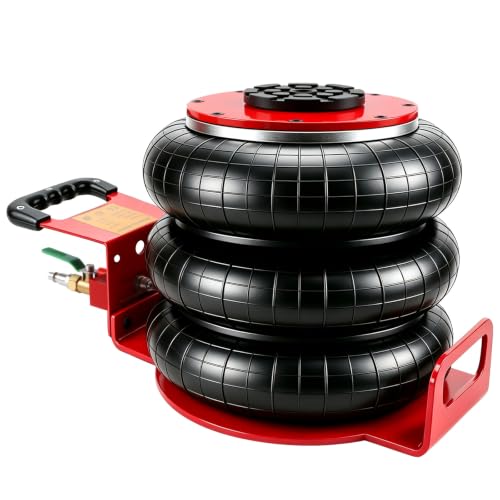 Air Jack, 3 Ton/6600 lbs Triple Bag Air Jack w/Heightened Column - size: 3Ton Six Steel Pipes